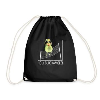 Holy Blockamole Volleyball Funny Sports Trainer - Drawstring Bag - black - Front