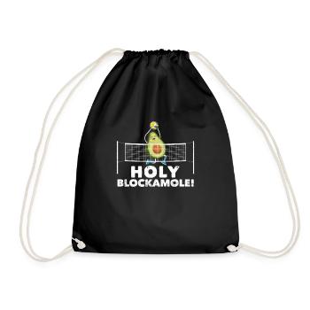 Holy Blockamole Volleyball Entraîneur sportif amusant - Sac de sport léger - noir - Devant