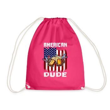 4th Of Juillet Proud American Dude US Flag Pride - Sac de sport léger - fuchsia - Devant