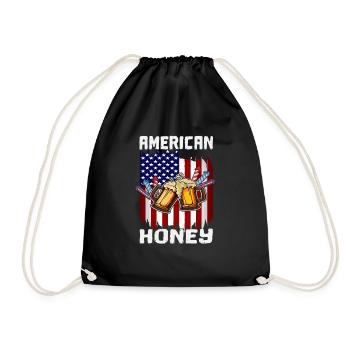 4th Of July Proud American Honey US Flag Pride - Turnbeutel - Schwarz - Vorne