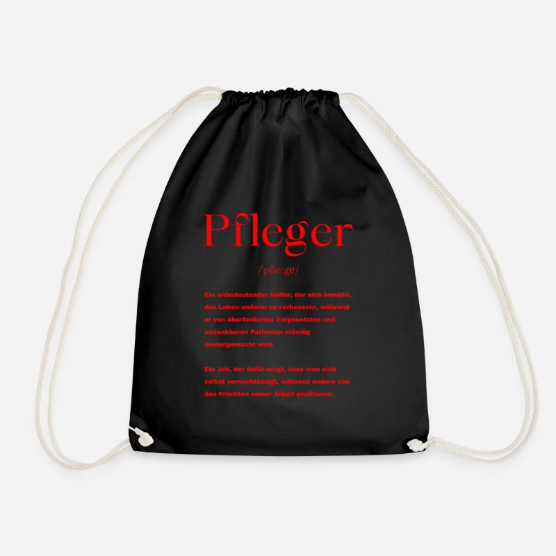 Pfleger Definition - Turnbeutel - Schwarz