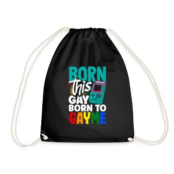 Né ce gay né à Gayme - Sac de sport léger - noir - Devant