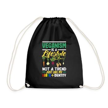 Le véganisme est un mode de vie et non une tendance comme la mienne. - Sac de sport léger - noir - Devant