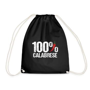 calabrese 100% Calabrese Calabrian - Drawstring Bag - black - Front