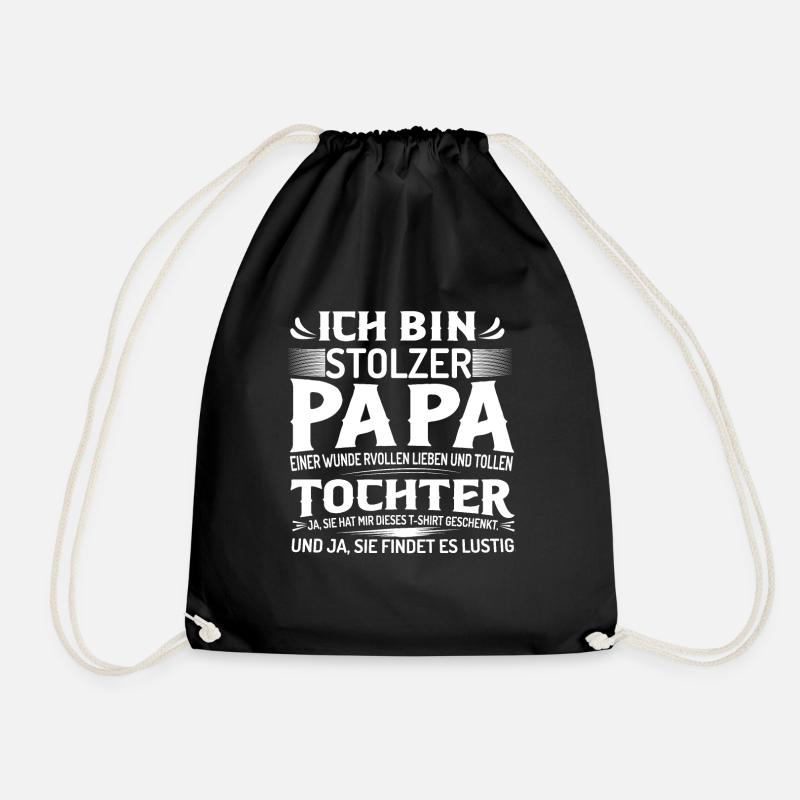 ICH BIN STOLZER PAPA EINER WUNDERVOLLEN LIEBEN UND - Turnbeutel - Schwarz