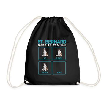 Saint-Bernard Chien Saint-Bernard - Sac de sport léger - noir - Devant