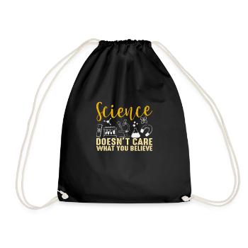 Science Lover Chemistry Biology Physics Maths - Drawstring Bag - black - Front