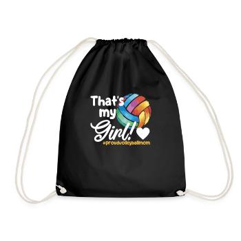 C’est ma fille fière maman de volleyball drôle - Sac de sport léger - noir - Devant