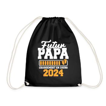 Nouveau Nouvelle Naissance Future Papa 2024 - Sac de sport léger - noir - Devant