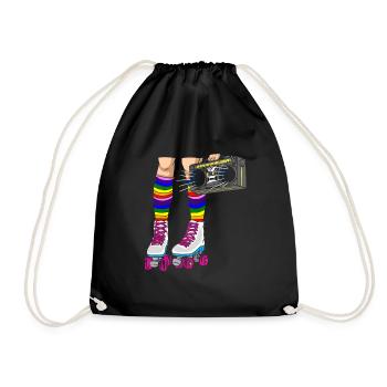 Inline Skate Cadeau Roller Skates Roller 70s - Sac de sport léger - noir - Devant