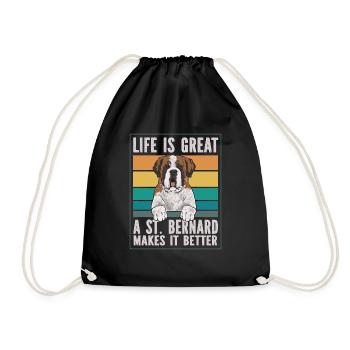 Saint-Bernard Chien Saint-Bernard - Sac de sport léger - noir - Devant