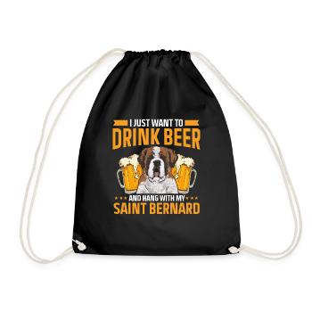 Saint-Bernard Chien Saint-Bernard - Sac de sport léger - noir - Devant