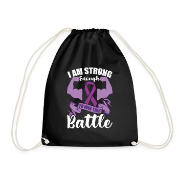 Je suis assez fort pour gagner cette bataille - Sac de sport léger - noir - Devant