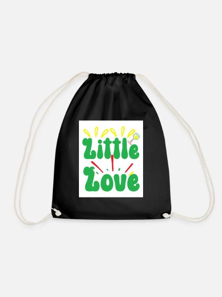 Little love - Drawstring Bag - black