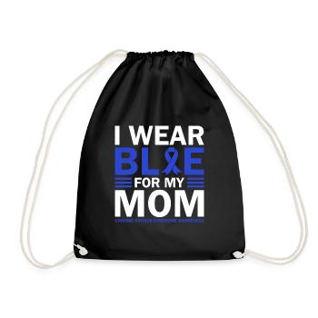 Je porte du bleu pour ma mère - prise de conscience de - Sac de sport léger - noir - Devant