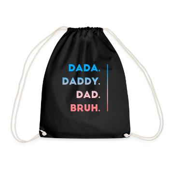 Lustiger Papa zum Vatertag - Drawstring Bag - black - Front