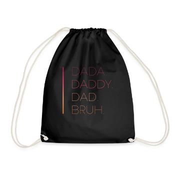 Lustiger Papa zum Vatertag - Drawstring Bag - black - Front