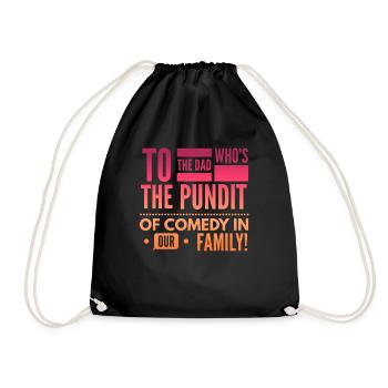 Lustiger Papa zum Vatertag - Drawstring Bag - black - Front