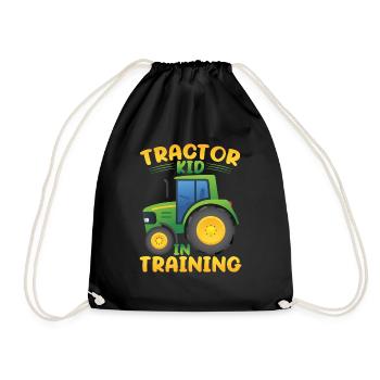 Tractor Kid In Training - Drawstring Bag - black - Front