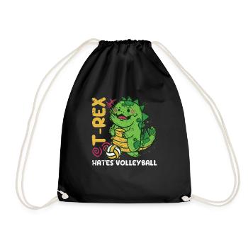 T-Rex déteste les joueurs de volleyball athlètes sports de loisir - Sac de sport léger - noir - Devant
