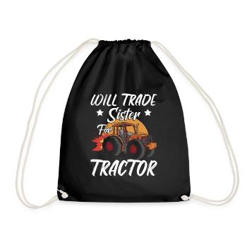 Échangera sa sœur contre un tracteur - Sac de sport léger - noir - Devant