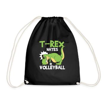 T-Rex déteste les joueurs de volleyball athlètes sports de loisir - Sac de sport léger - noir - Devant