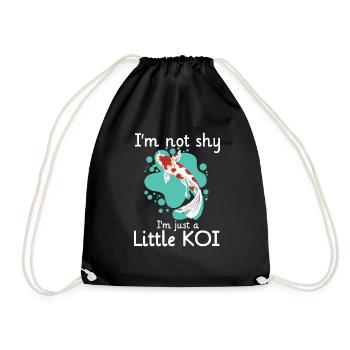 Im Not Shy Im Just A Little Koi - Turnbeutel - Schwarz - Vorne