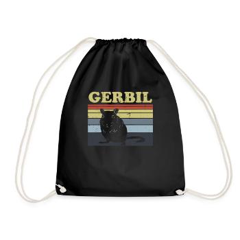 Gerbil - Drawstring Bag - black - Front