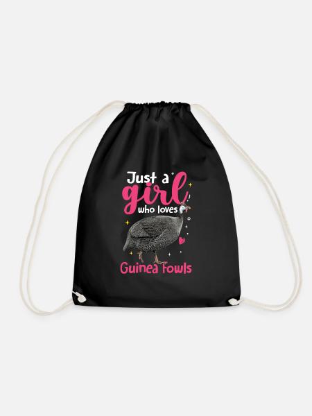 Guinea fowl - Drawstring Bag - black