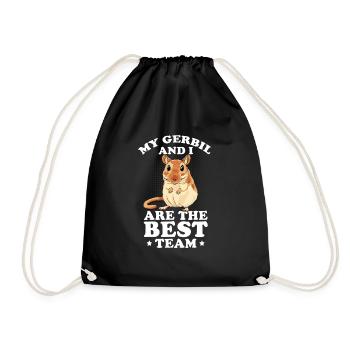 Gerbil - Drawstring Bag - black - Front