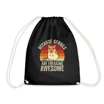 Gerbil - Drawstring Bag - black - Front