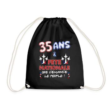 35 Ans Juillet Fête Nationale Homme Ou Femme - Sac de sport léger - noir - Devant