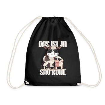That's Sau Kuhl Kuh Farmer Agriculture - Drawstring Bag - black - Front