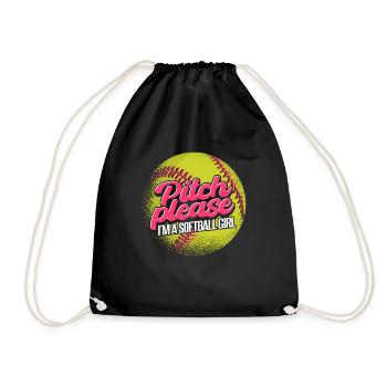 I'm A Softball Girl - Drawstring Bag - black - Front