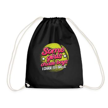 I Chase Fly Balls - Drawstring Bag - black - Front