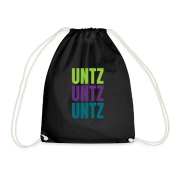 Unzt Unzt Untz Techno Musik Festival Outfit - Turnbeutel - Schwarz - Vorne