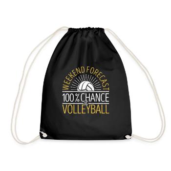 Prévisions du week-end 100% de chances de volleyball - Sac de sport léger - noir - Devant