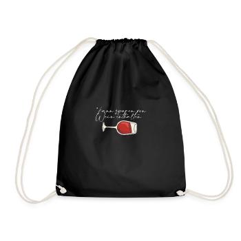Kann Spuren von Wein enthalten Outfit für - Turnbeutel - Schwarz - Vorne