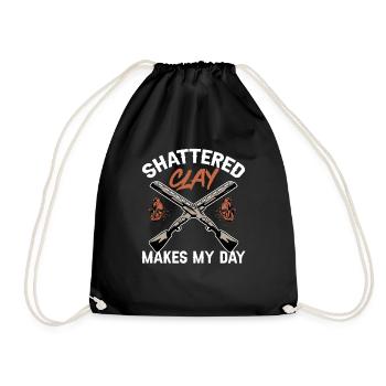 Shooting Skeet Clay Pigeon Shooting - Drawstring Bag - black - Front
