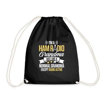 Je suis un amateur radio grand-mère femme fréquence radio plaque de cuisson - Sac de sport léger - noir - Devant