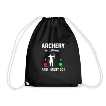 Archery Quote Archery Bow Archery Lovers Archer - Drawstring Bag - black - Front