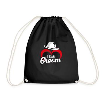 Marié de mariage marié assorti - Sac de sport léger - noir - Devant