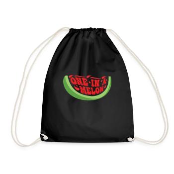One In Melon Watermelon Surf Hello Summer - Drawstring Bag - black - Front