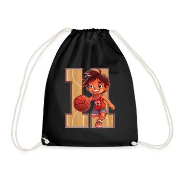Anniversaire de basketball - Garçon de 11 ans - - Sac de sport léger - noir - Devant