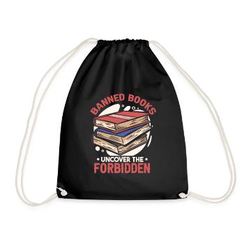 Banned Books Uncover The Forbidden - Drawstring Bag - black - Front