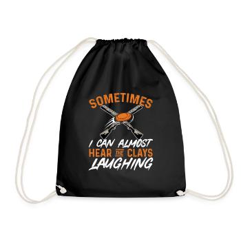 Shooting Skeet Clay Pigeon Shooting - Drawstring Bag - black - Front