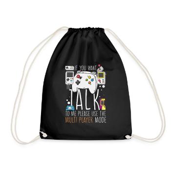Funny Please Use The Multiplayer Sarcastic Saying - Drawstring Bag - black - Front