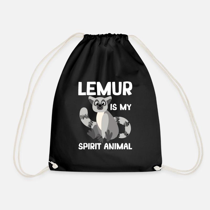 Lemur - Turnbeutel - Schwarz
