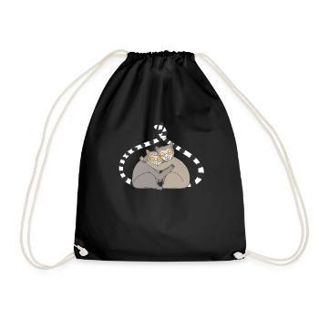 Lemur - Drawstring Bag - black - Front