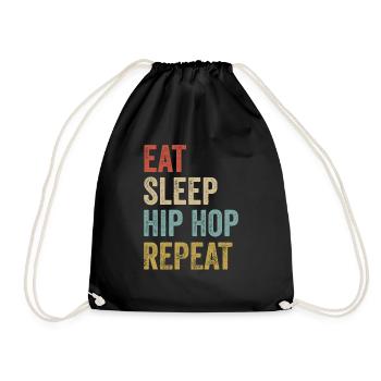 Manger dormir Hip Hop Répéter Rétro Hip Hop - Sac de sport léger - noir - Devant